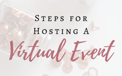 Steps for Hosting a Virtual Event
